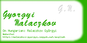 gyorgyi malaczkov business card